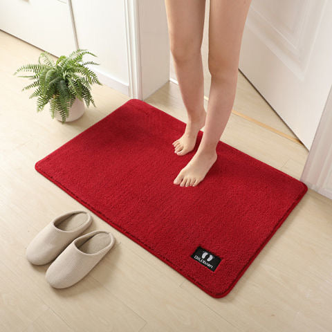 Bathroom mat 1 piece red