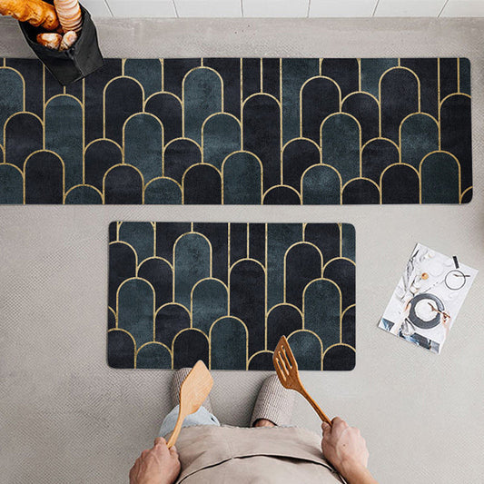 Anti-Slip Kitchen area rug 2 pieces in 1 set