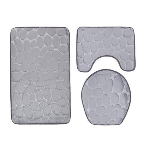 Bathroom toilet set 3 pcs Grey