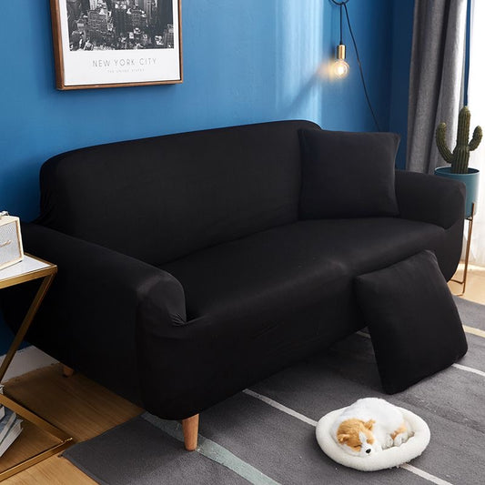 4 size stretchy sofa covers black