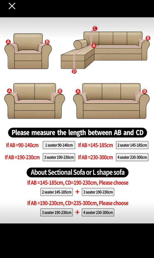 4 sizes Stretchy sofa cover