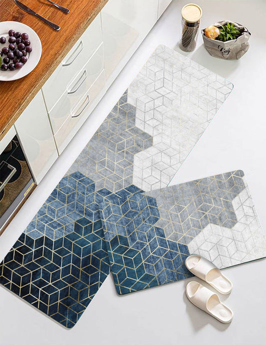 Anti-Slip Kitchen area rug 2 pieces in 1 set