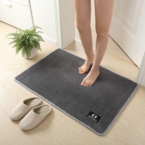 Bathroom mat 1 piece dark grey
