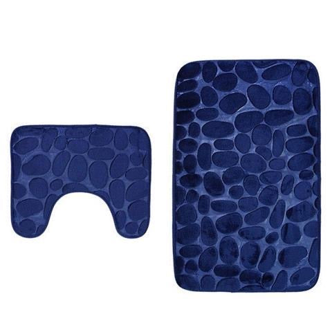Bathroom toilet set 2 pcs Dark Blue