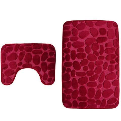 Bathroom toilet set 2 pcs Red