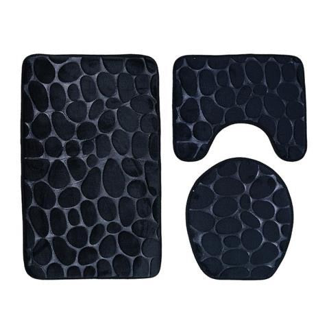 Bathroom toilet set 3 pcs Black