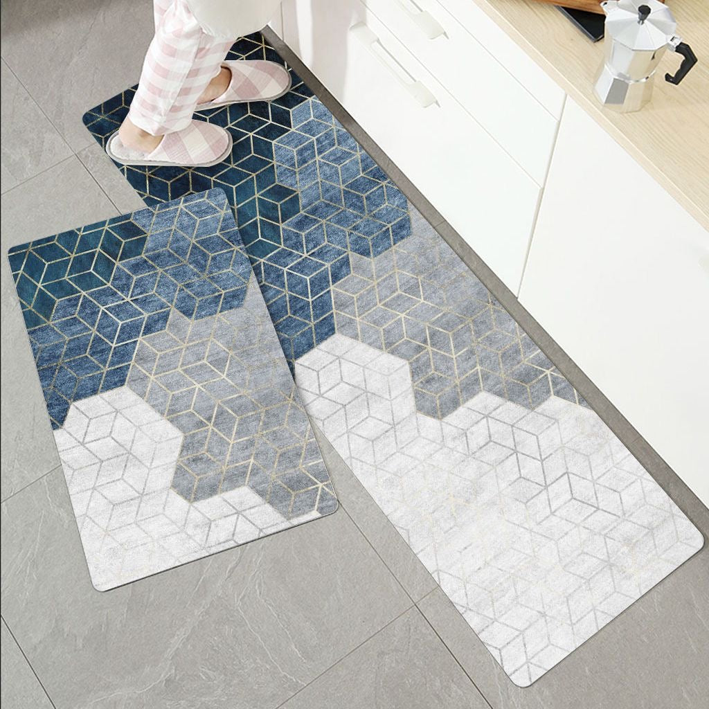 Anti-Slip Kitchen area rug 2 pieces in 1 set