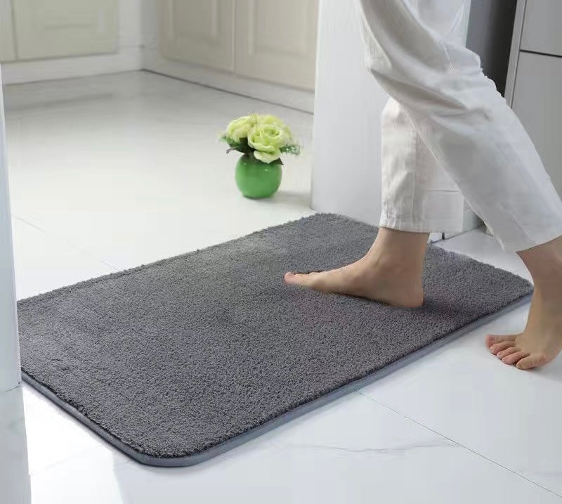 Bathroom mat 1 piece dark grey
